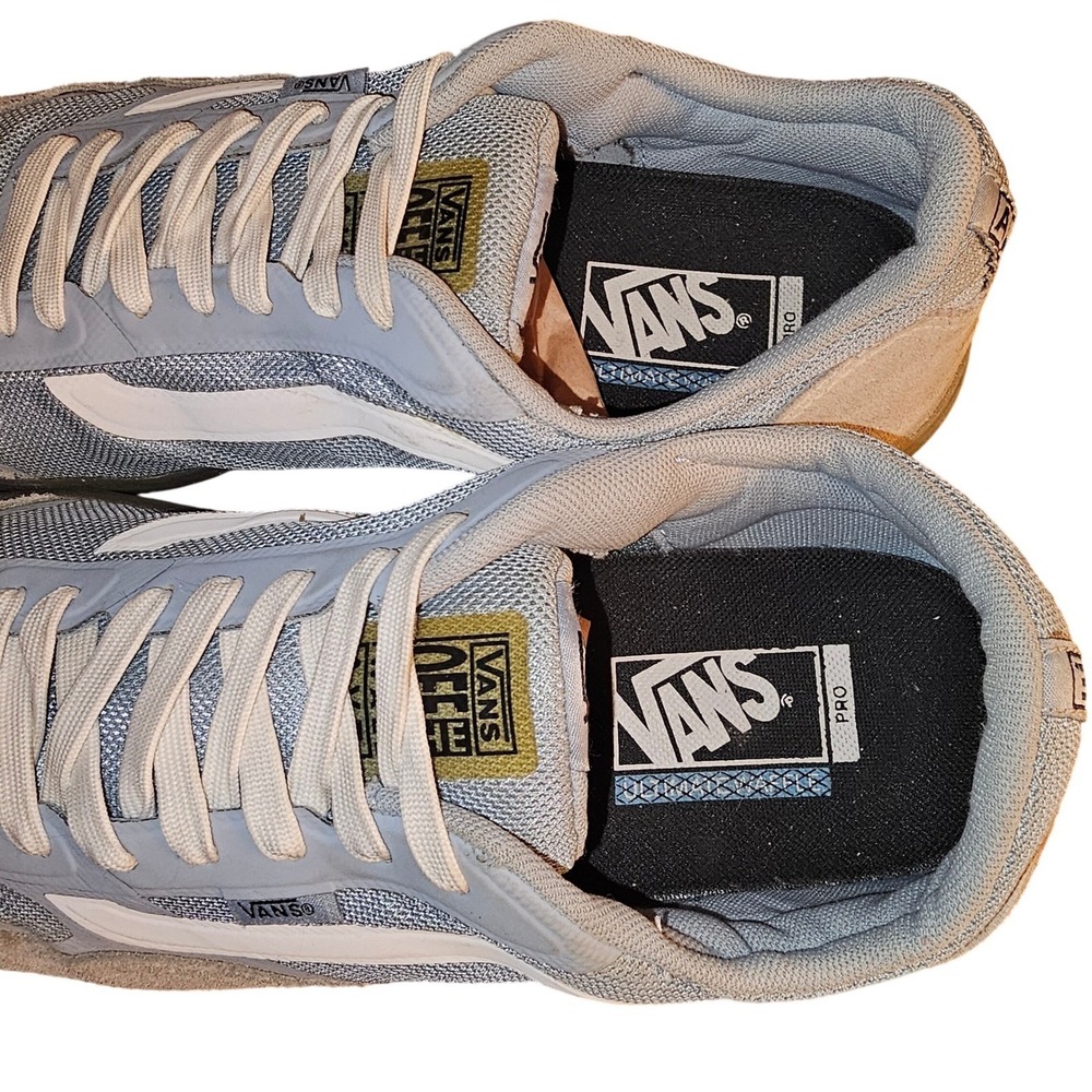 Vans AVE Pro Mens Skate Shoes Size 13 Light Blue Suede Mesh Low Top Casual - Picture 4 of 15